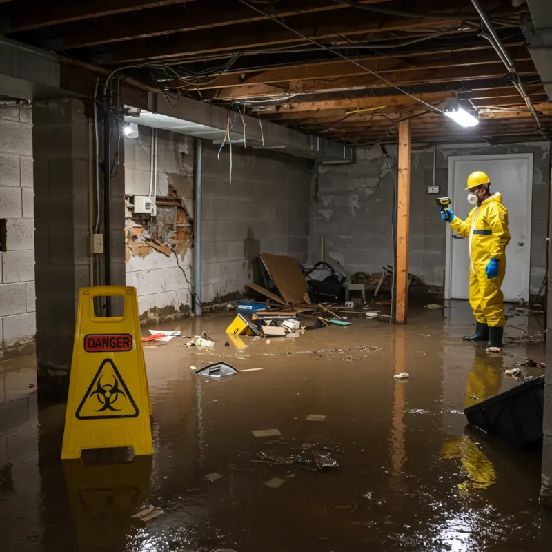 Flooded Basement Electrical Hazard in Forest Hills, PA Property